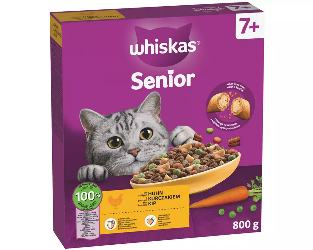 Whiskas Trocken Huhn Auswahl 7+ 800g Katzen Trockenfutter