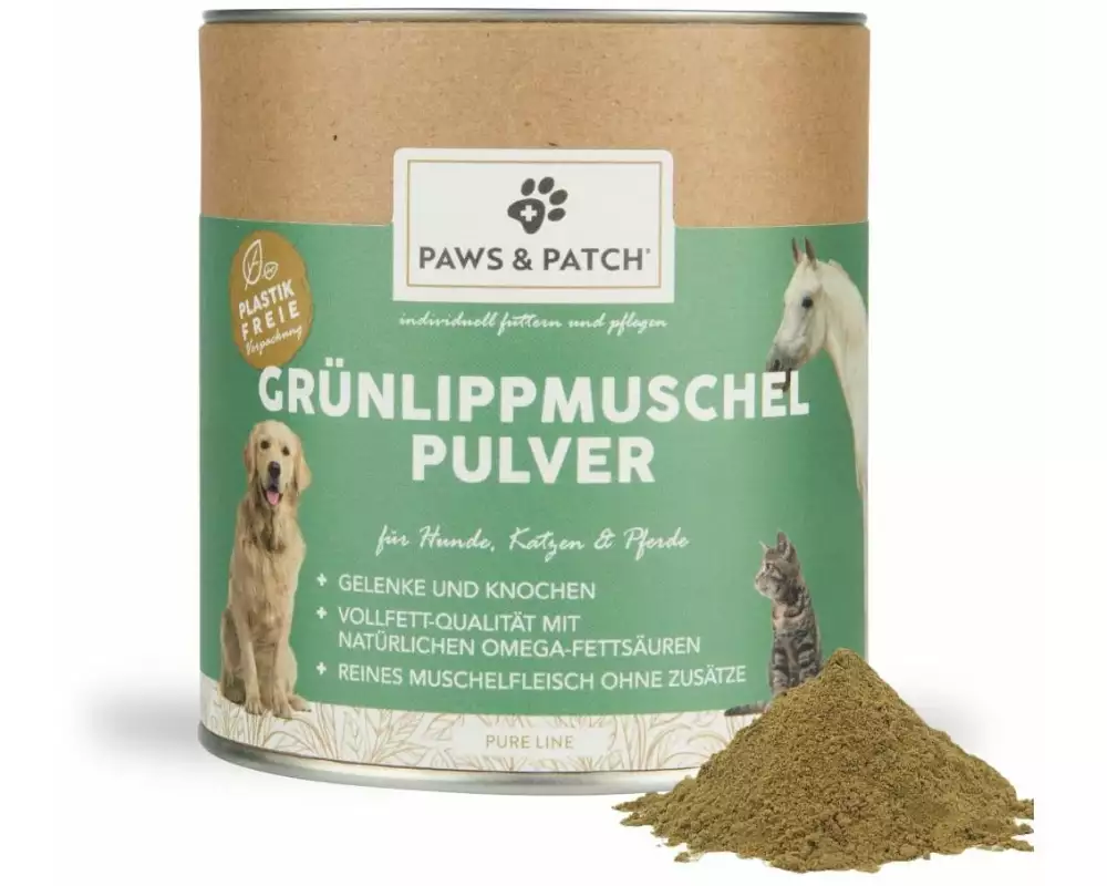 Paws & Patch Hunde-Nahrungsergänzung Grünlippmuschel Pulver 250 g