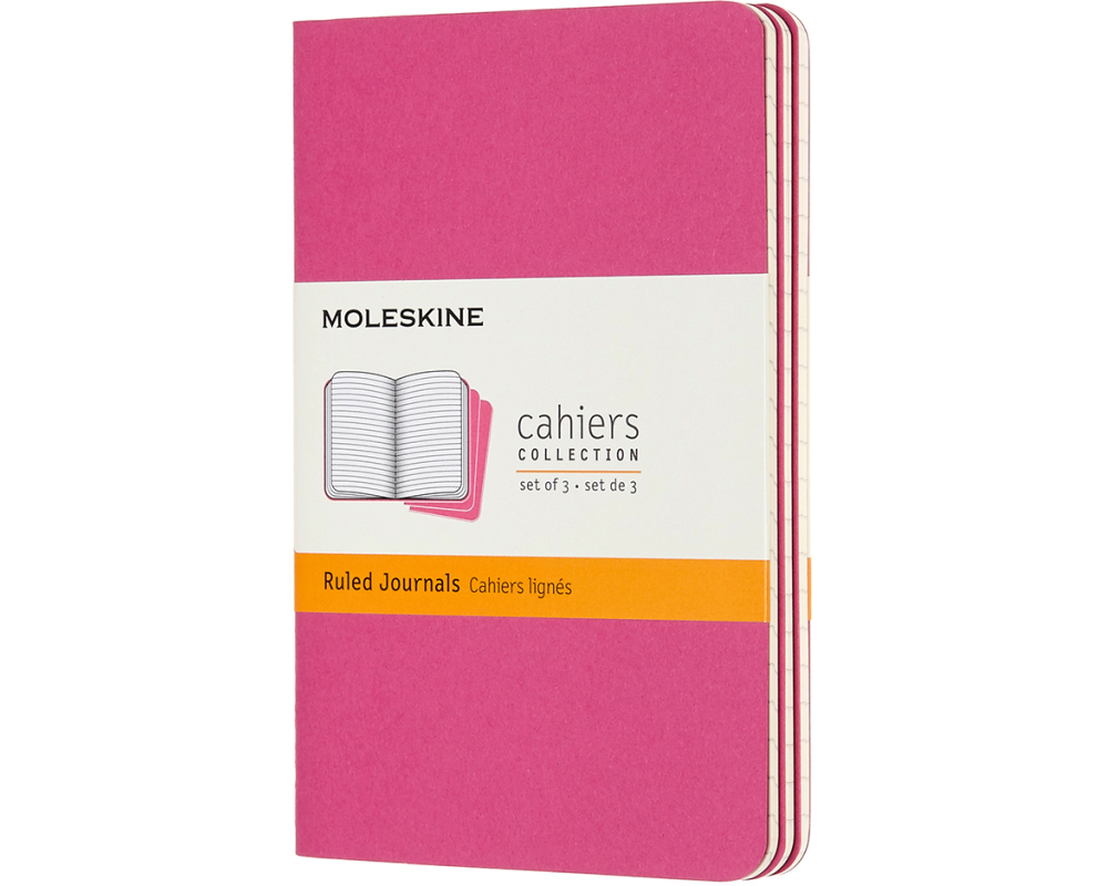 MOLESKINE Notizbuch Karton 3x P/A6 629643 liniert,kinetisches pink,64S.