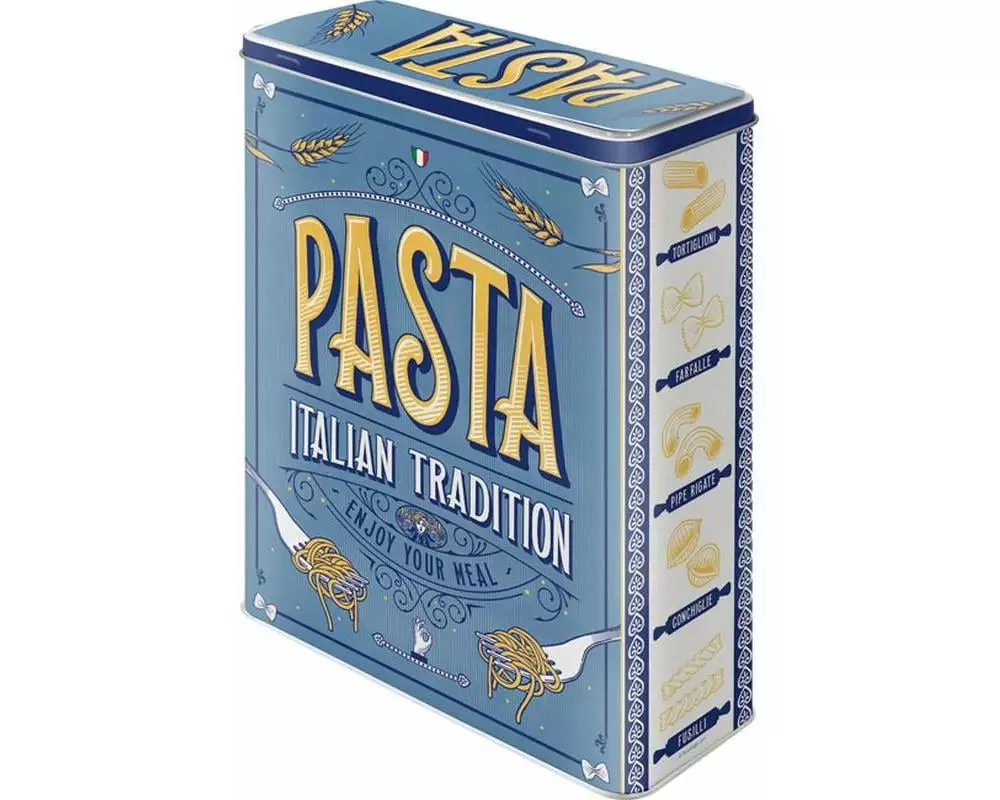 Nostalgic Art Vorratsdose Pasta 4 l, Blau/Gelb/Weiss