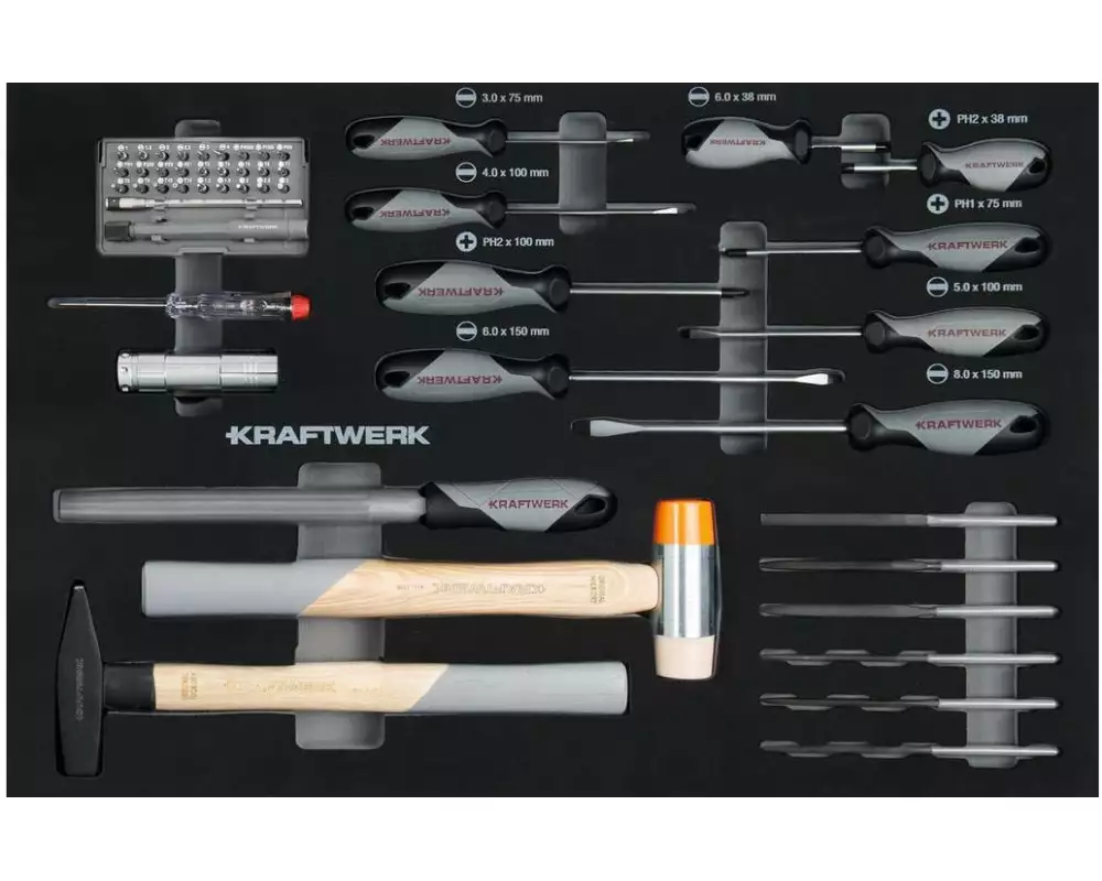 Kraftwerk Schraubendreher und Schlagschrauber-Einsatz 49-teilig