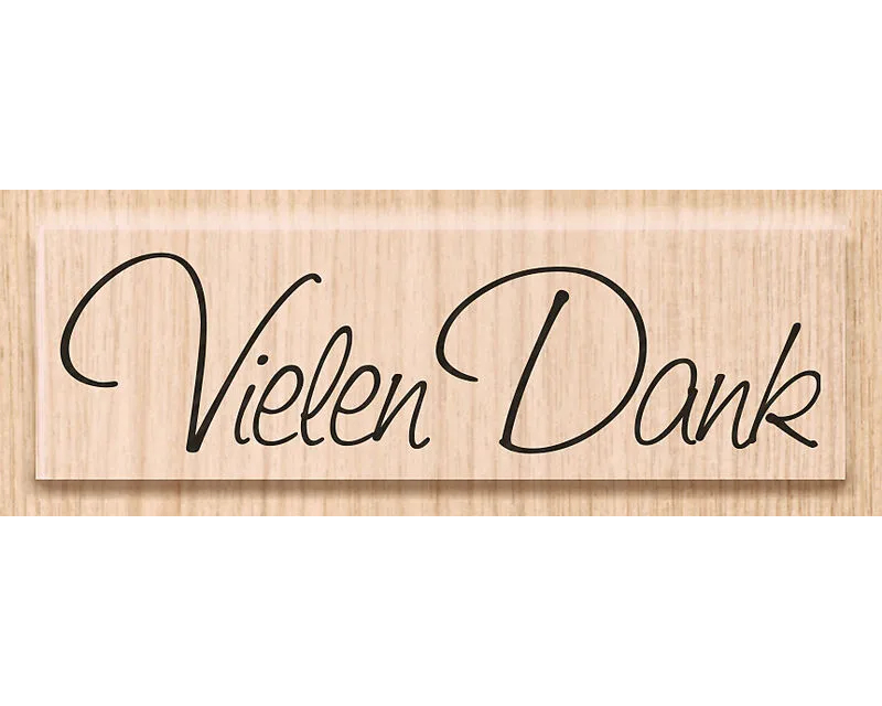 HEYDA Stempel Vielen Dank 6.3x1.7cm 211800600 Holz matt