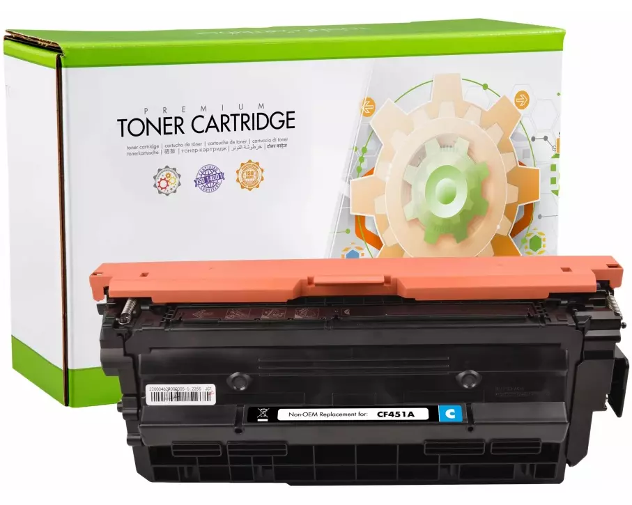 STATIC Toner cartridge compatible with HP CF451A cyan remanufactured 10.500 pages