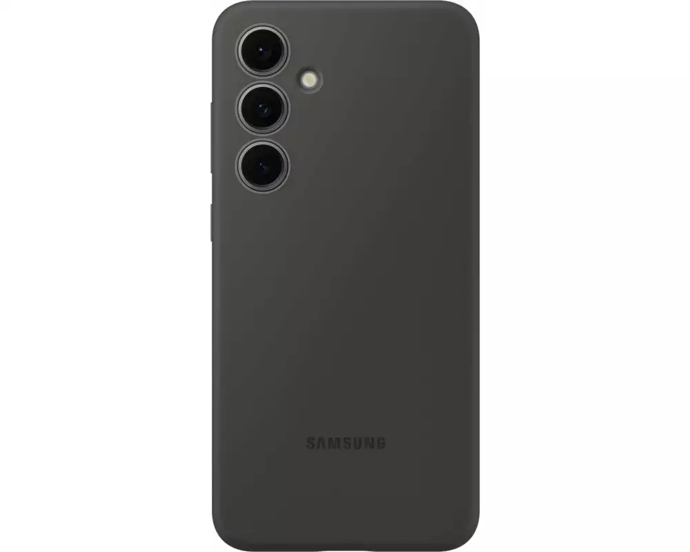 Samsung Back Cover Silicone Case Galaxy S24 FE Schwarz