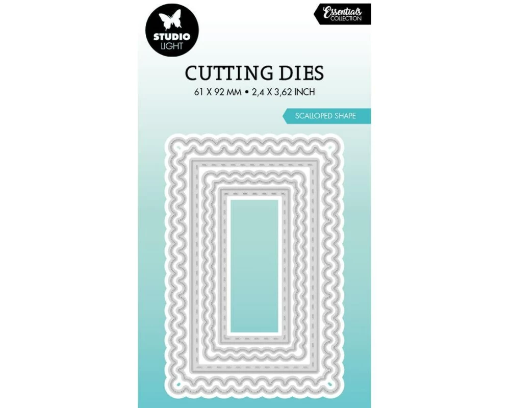 Studio Light Stanzschablone Wellenschnitt Essentials 61x92x1 mm, 6 Stück