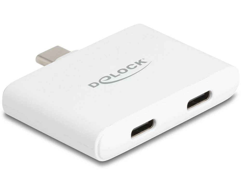 Delock USB Type-C Adapter 10 Gbps, 4K 60 Hz, 92 W, Weiss