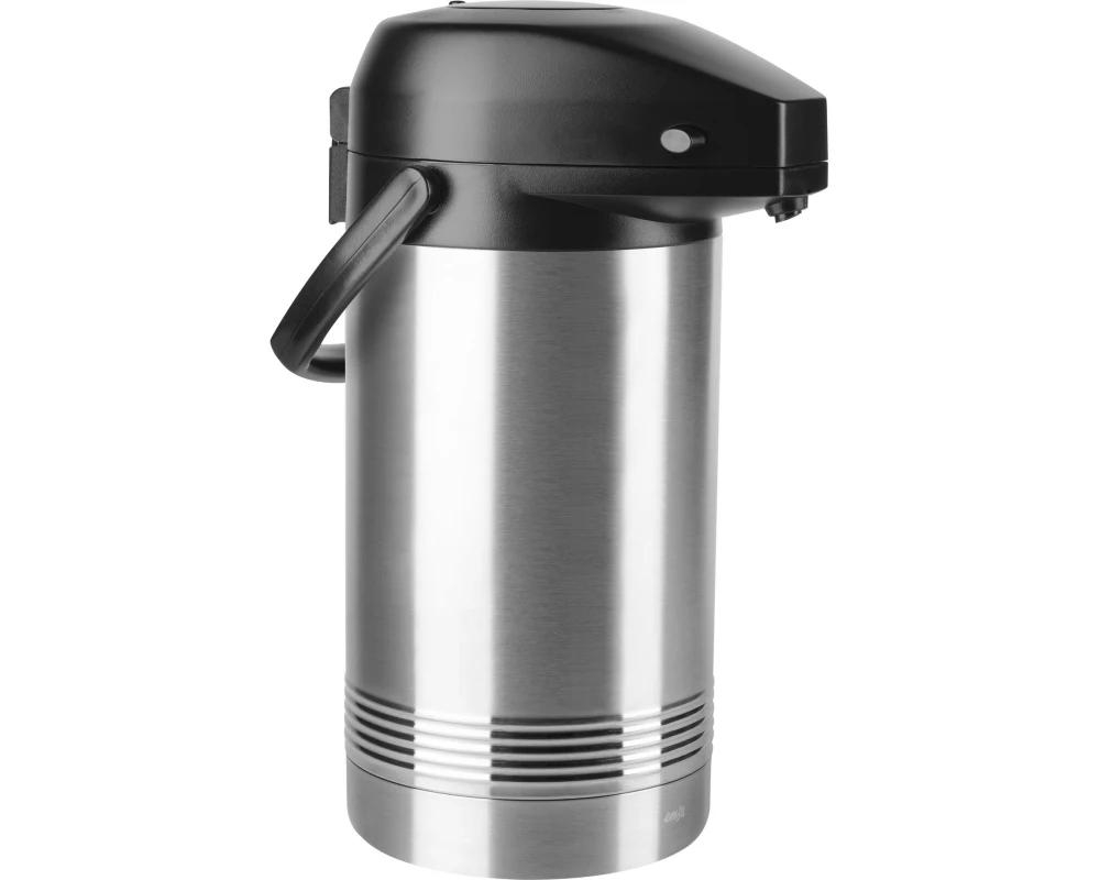 Emsa Thermoskanne President 3000 ml, Schwarz/Silber