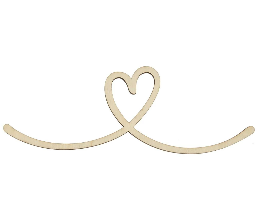 Rico Design Holzartikel Herz 26 x 11 cm, magnetisch