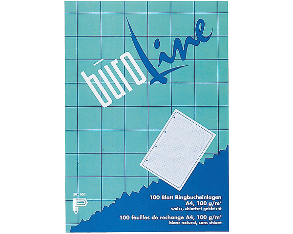 BÜROLINE Ringbucheinlagen A4 501006 kariert, 5mm, 100g 100 Blatt