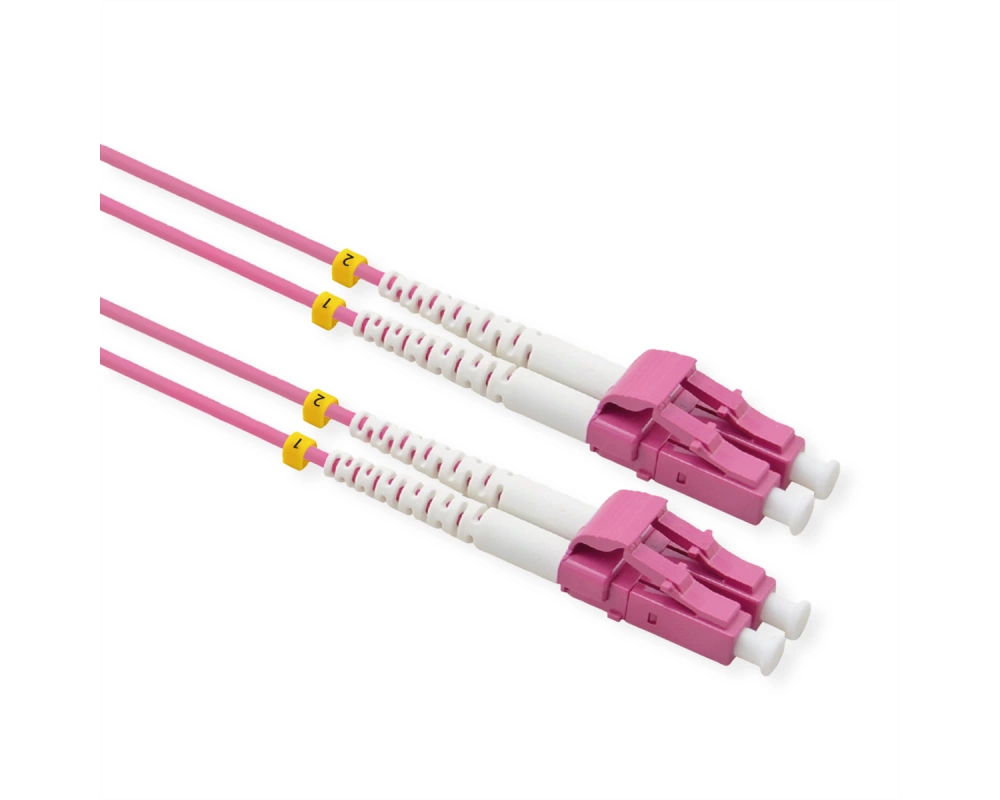 VALUE LWL-Kabel 50/125µm OM4, LC/LC, LSOH, violett, 2 m