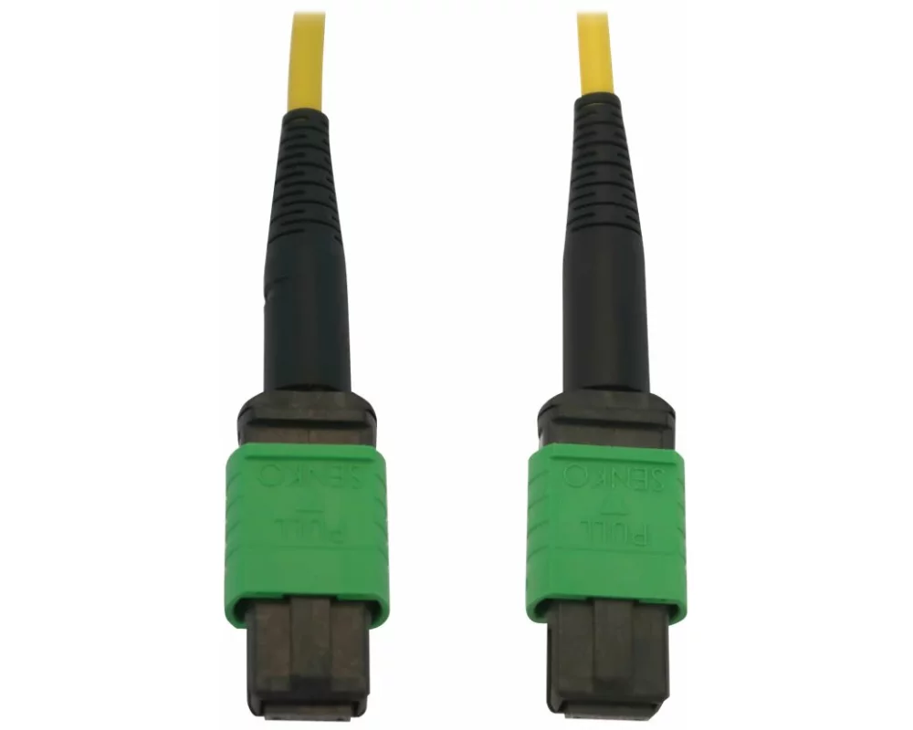EATON TRIPPLITE 40/100G, Singlemode, 9/125, OS2, Fiber Optic Cable, 12F, MTP/MPO-APC, F/F, LSZH, Yellow, 2m 6.6ft.