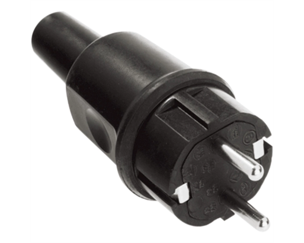 BACHMANN Vollgummistecker schwarz Typ442, IP44