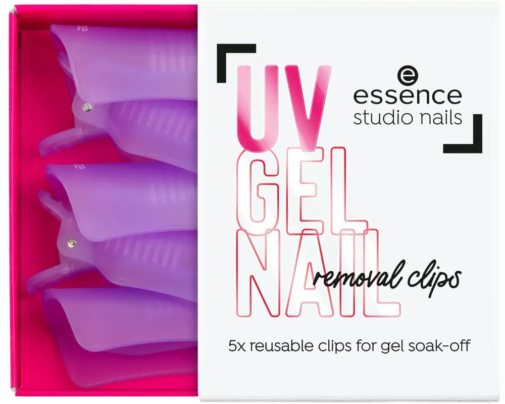 essence Nagellackentferner Studio Nails UV Gel Nail Clips 5 Stück