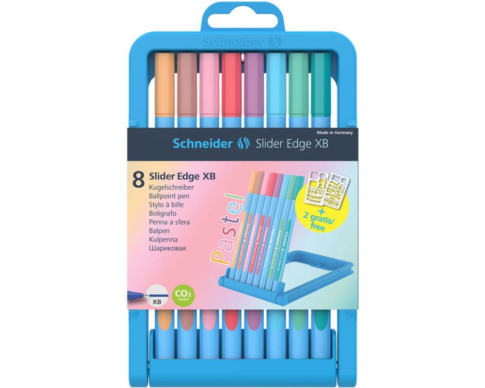 SCHNEIDER Kugelschreiber Slider Edge XB 152289 Pastell 8 Stück
