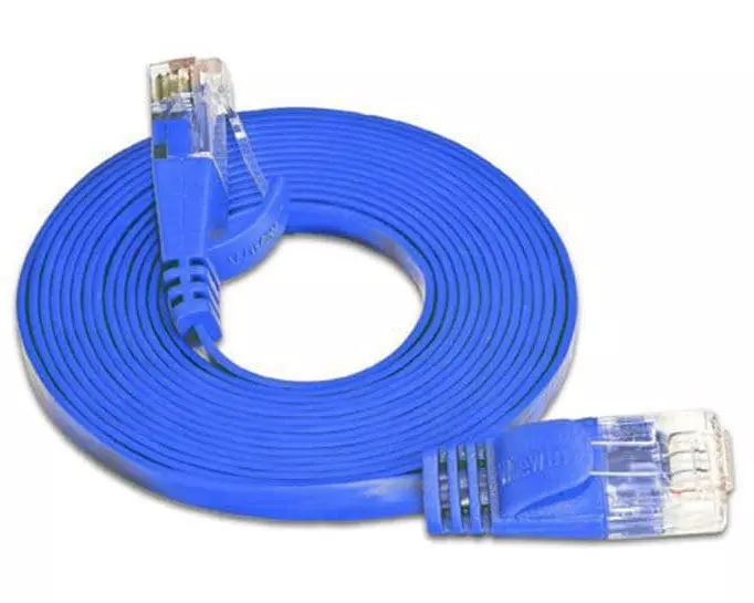 SLIM Slimpatchkabel RJ-45 - RJ-45, Cat 6, UTP, 25 m, Blau