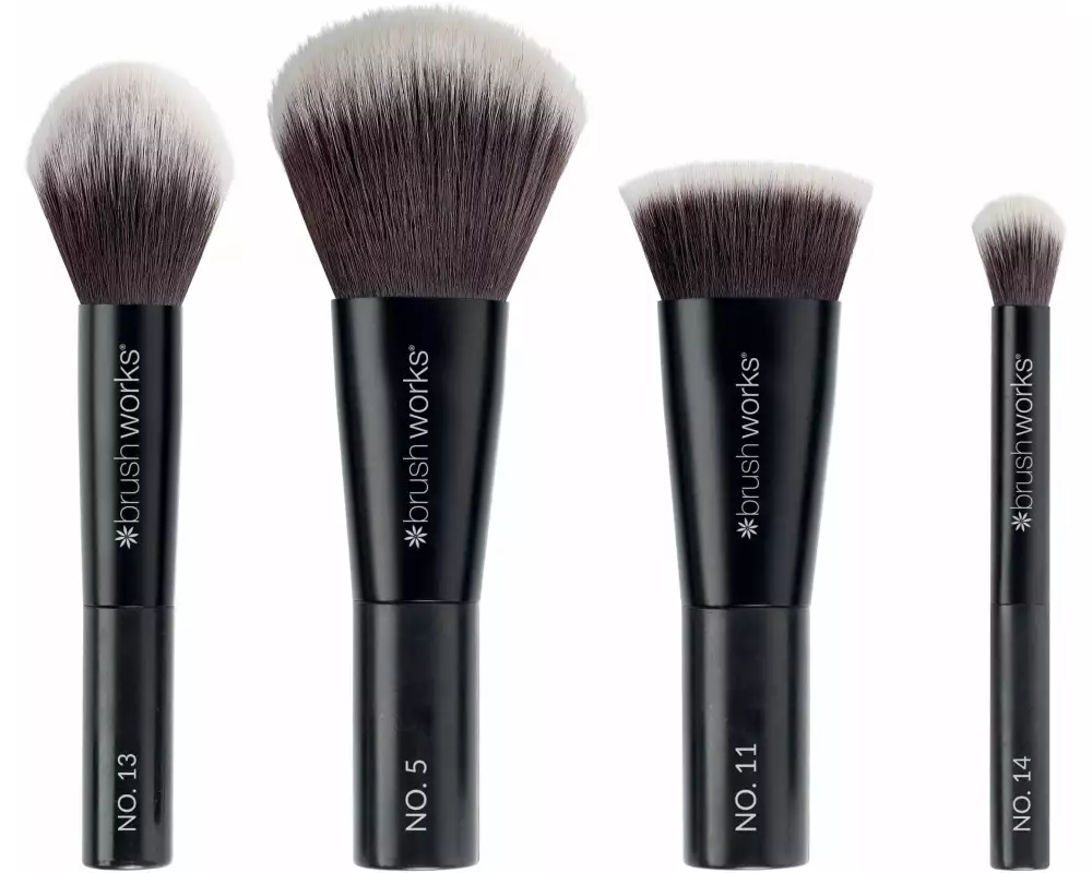 Brushworks On The Move Makeup Minis Schwarz, 4-teilig