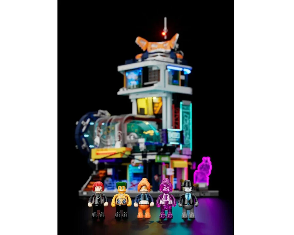 Lumibricks Floating Train Station mit LED-Beleuchtung