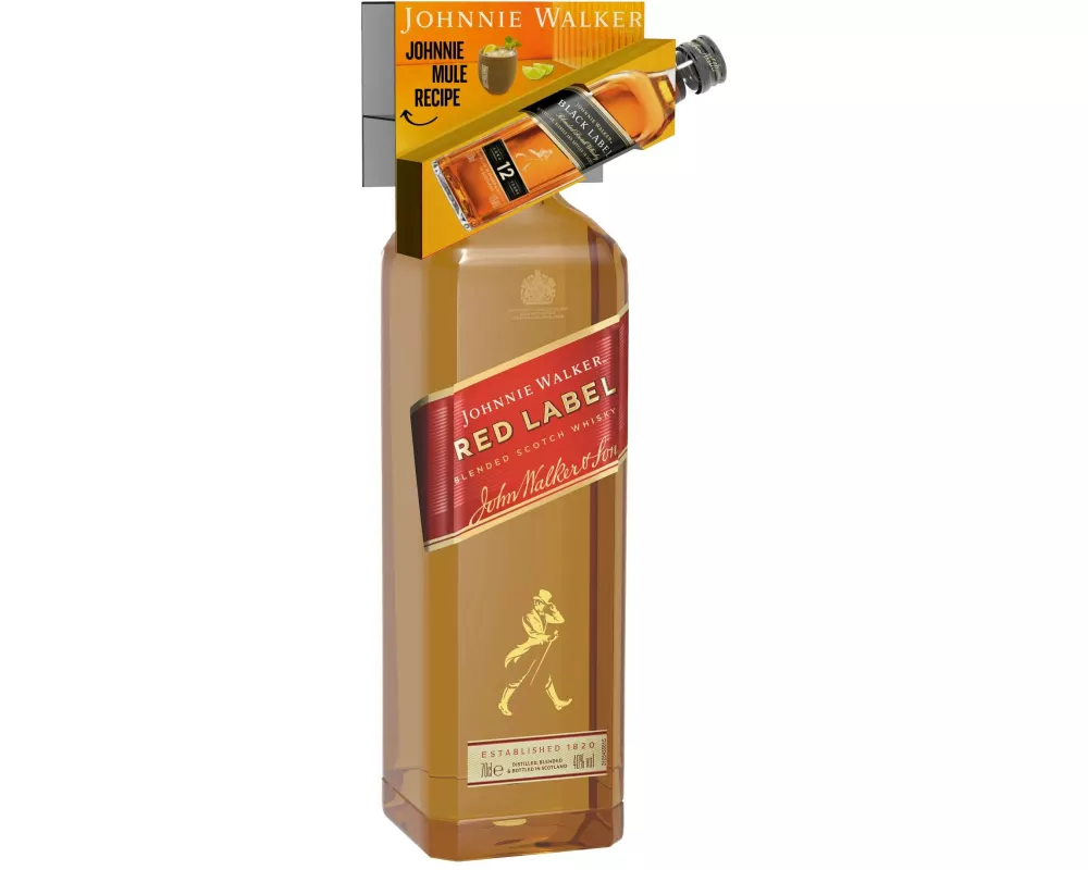 Johnnie Walker Red Label Bundle mit Black Label tip on 0.75 l