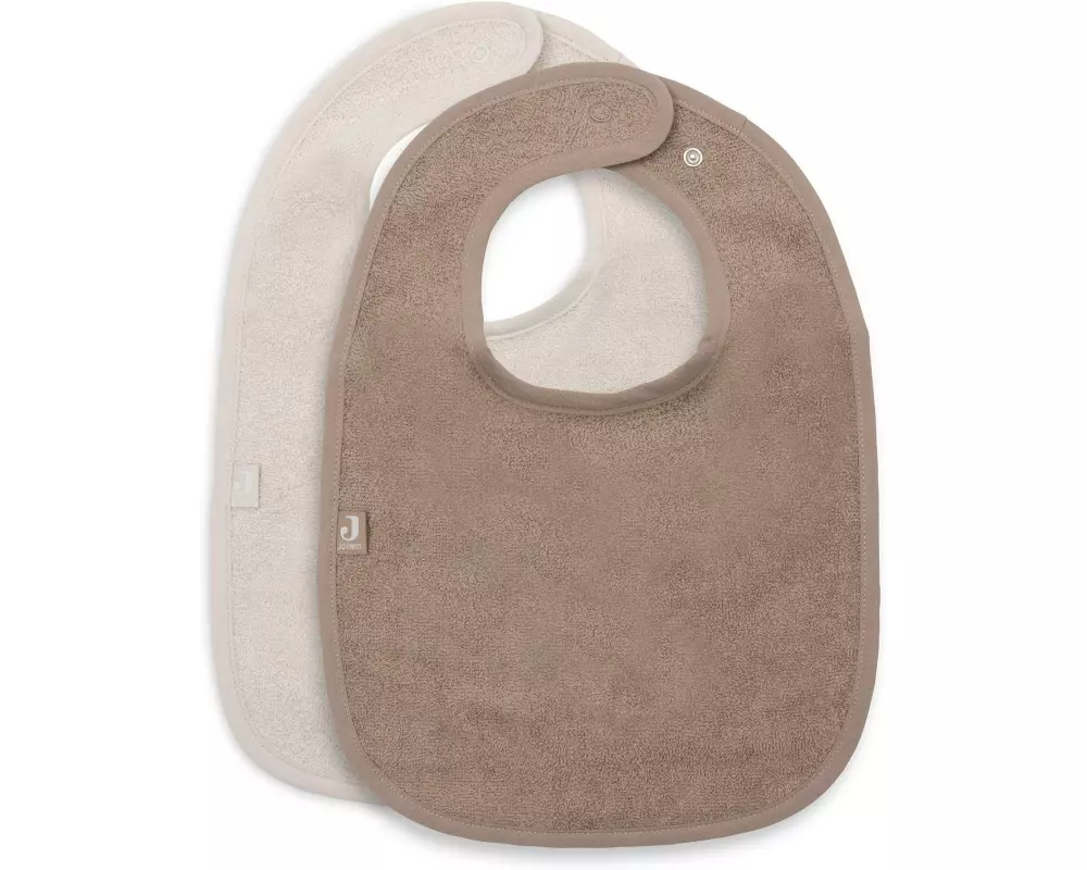 Jollein Lätzchen Frottee – Sand/Milky Coffee - 2 Stück 27 x 37 cm