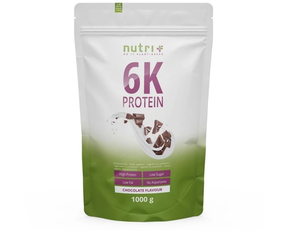 Nutri+ Pulver Vegan 6K Protein Schokolade 1000 g