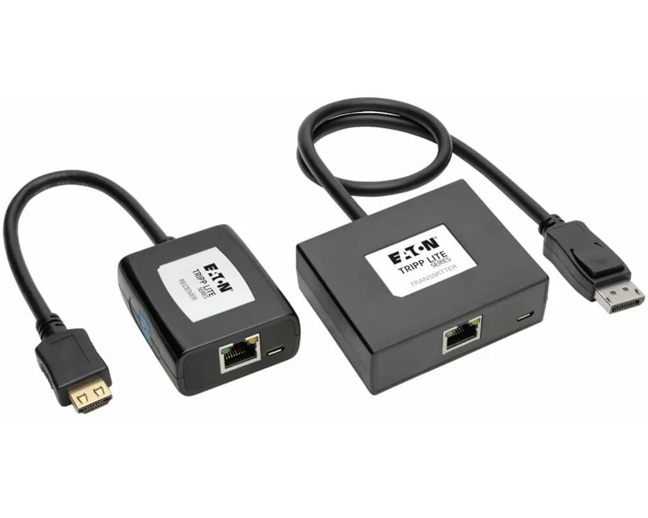 EATON TRIPPLITE DisplayPort to HDMI, over Cat5/6 Active Extender Kit, Pigtail, Transmitter/Receiver, for Video/Audio, 150ft. 45m T