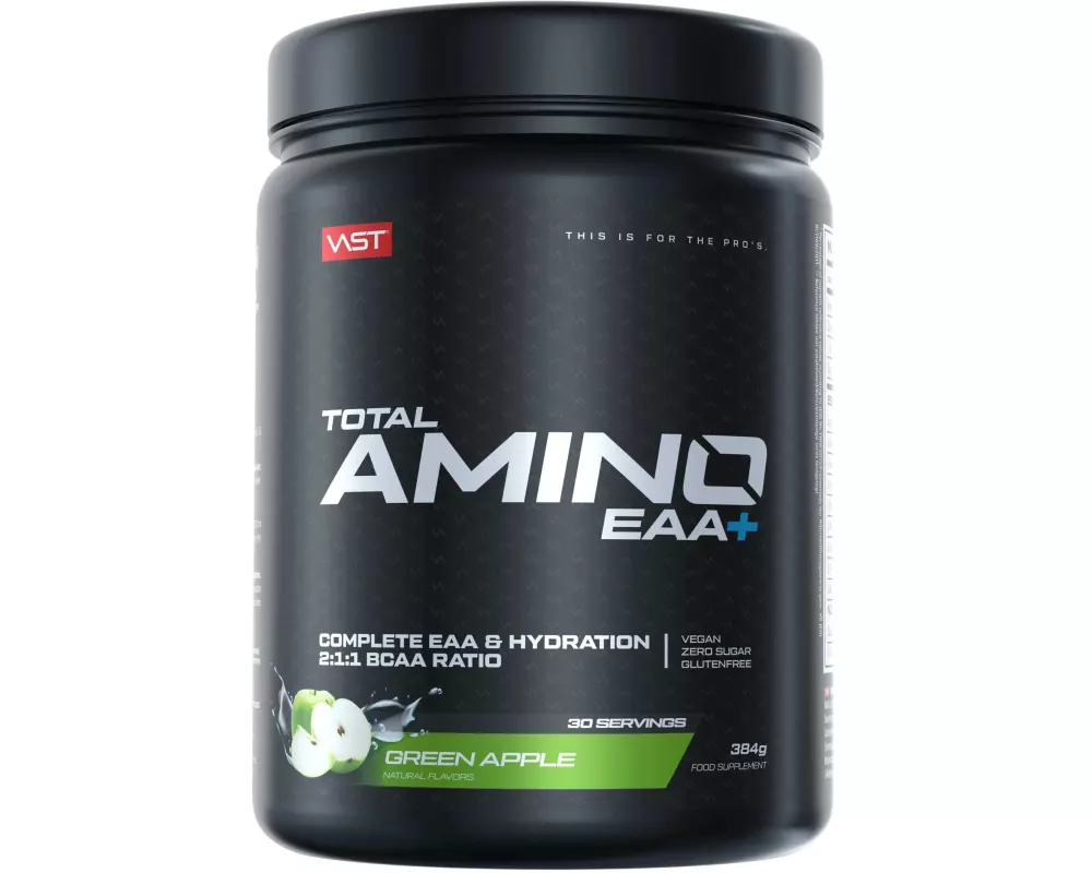 VAST Pulver Total Amino EAA+ Dose: 381g, Green Apple