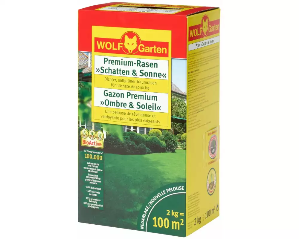 Wolf-Garten Premium-Rasen "Schatten & Sonne" LP 100 100m2
