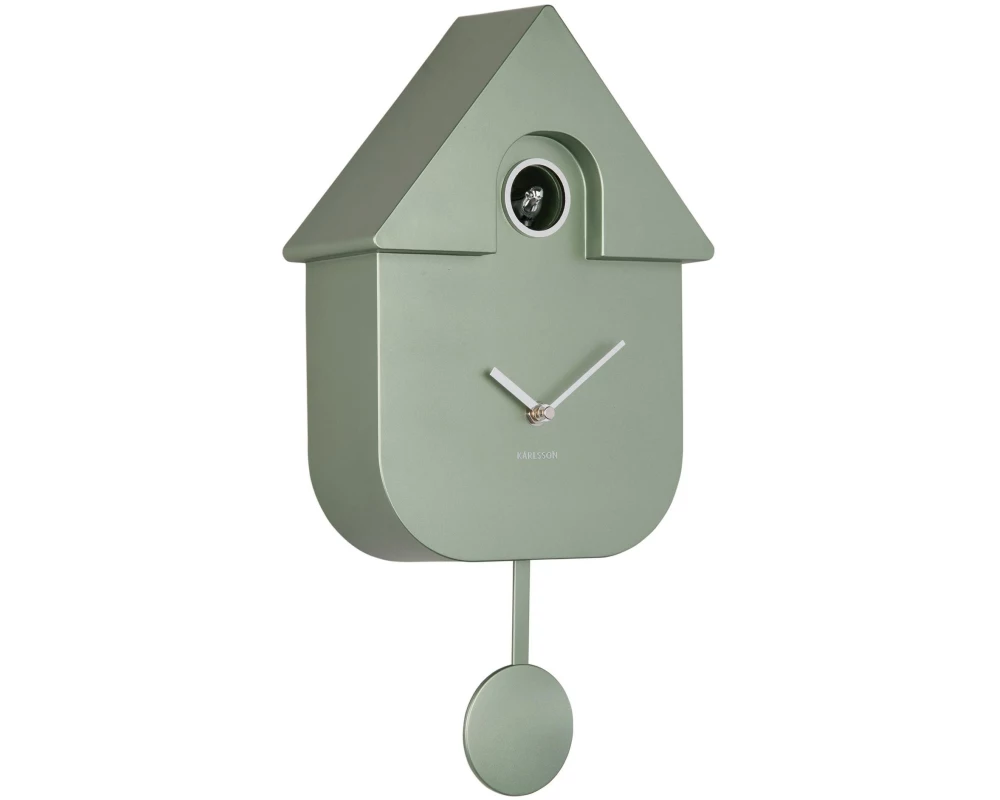 KARLSSON Wanduhr Modern Cuckoo Metallic Jungle green