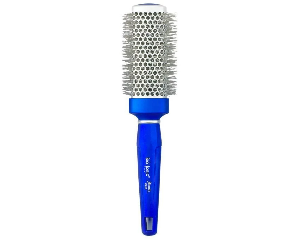 bio ionic Blue Wave Rundbürste Nylonborsten Blau Silber Gross