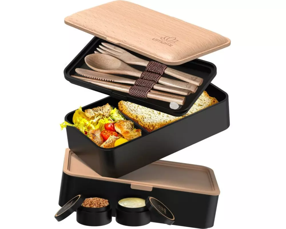 Umami Lunchbox Original Premium Black und Beech