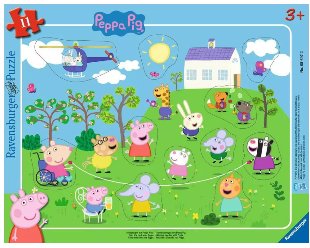 Ravensburger Kleinkinder Puzzle Seilspringen mit Peppa Wutz