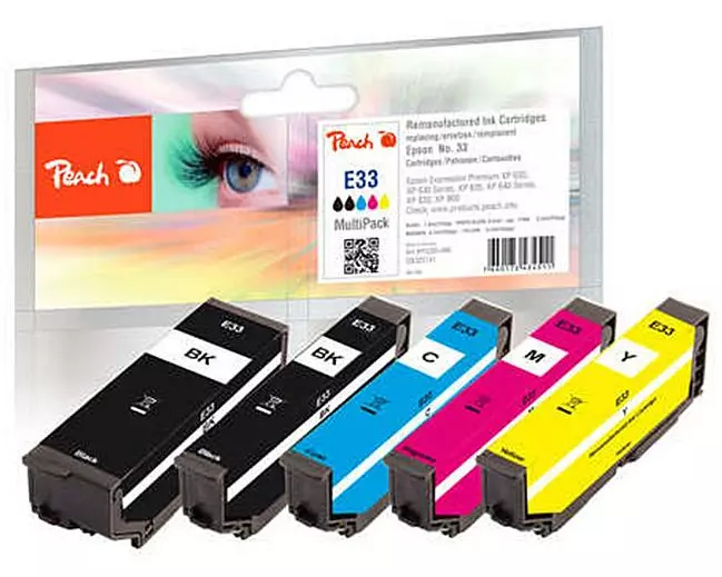 Peach Tinte Epson No. 33 / T3377 BK, PBK, C, M, Y