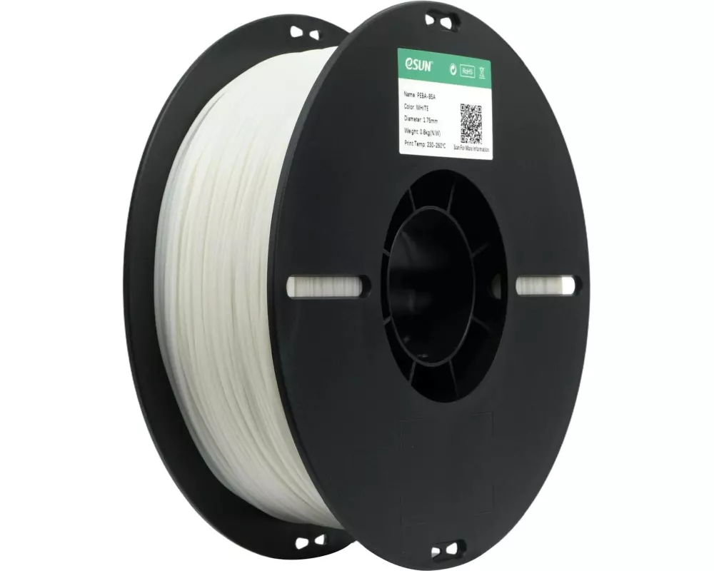 eSun Filament PEBA-85A Weiss 1.75 mm 0.8 kg