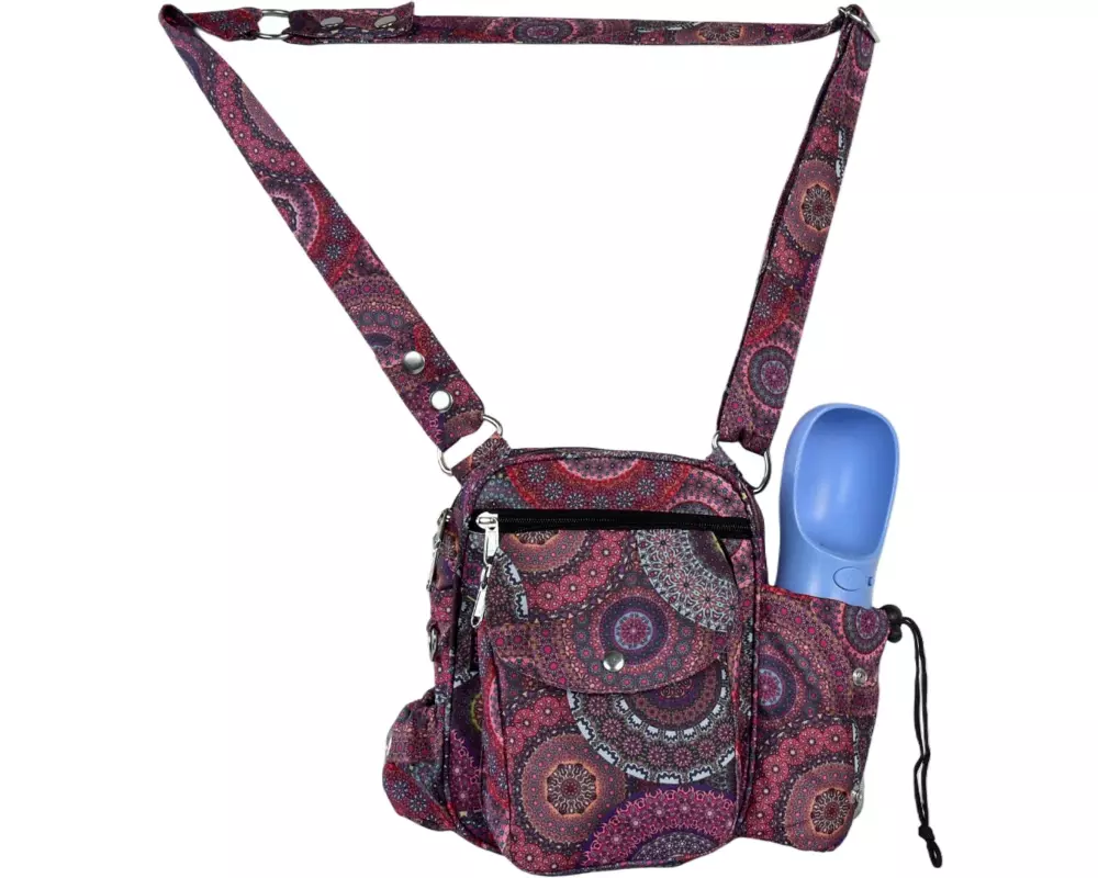 Nijens Gassi-Tasche Konstanz mit Druck, Rot/Fuchsia