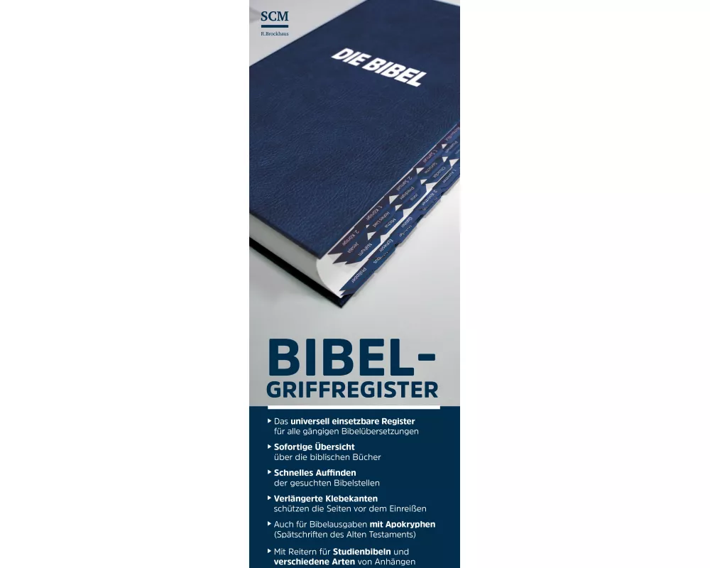 Bibel-Griffregister blau