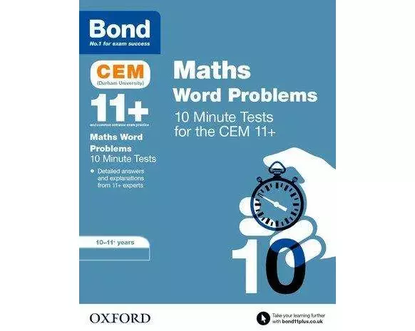Bond 11+ CEM Maths Word Problems 10 Minute Tests: Ready for the 2026 Cambridge Select Insight exam