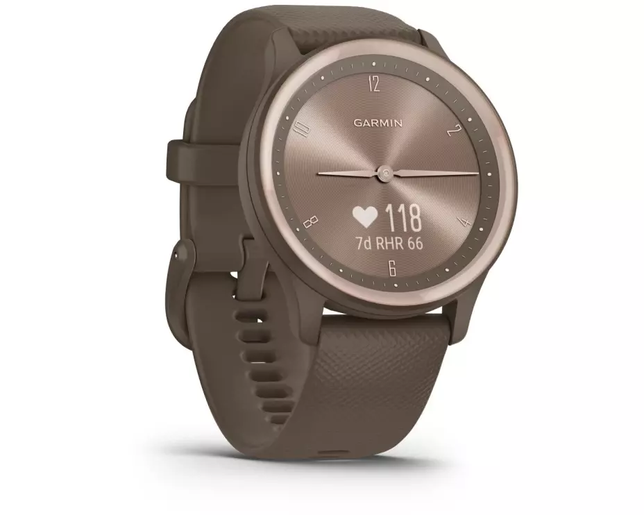 GARMIN Sportuhr Vivomove Sport Braun/Gold