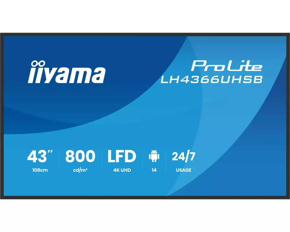 iiyama Public Display ProLite LH4366UHSB-B1AG 43 "
