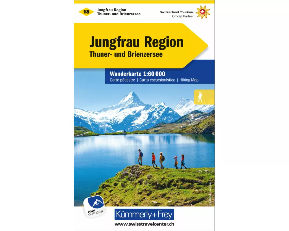 Kümmerly+Frey Wanderkarte 18 Jungfrau Region 1:60.000