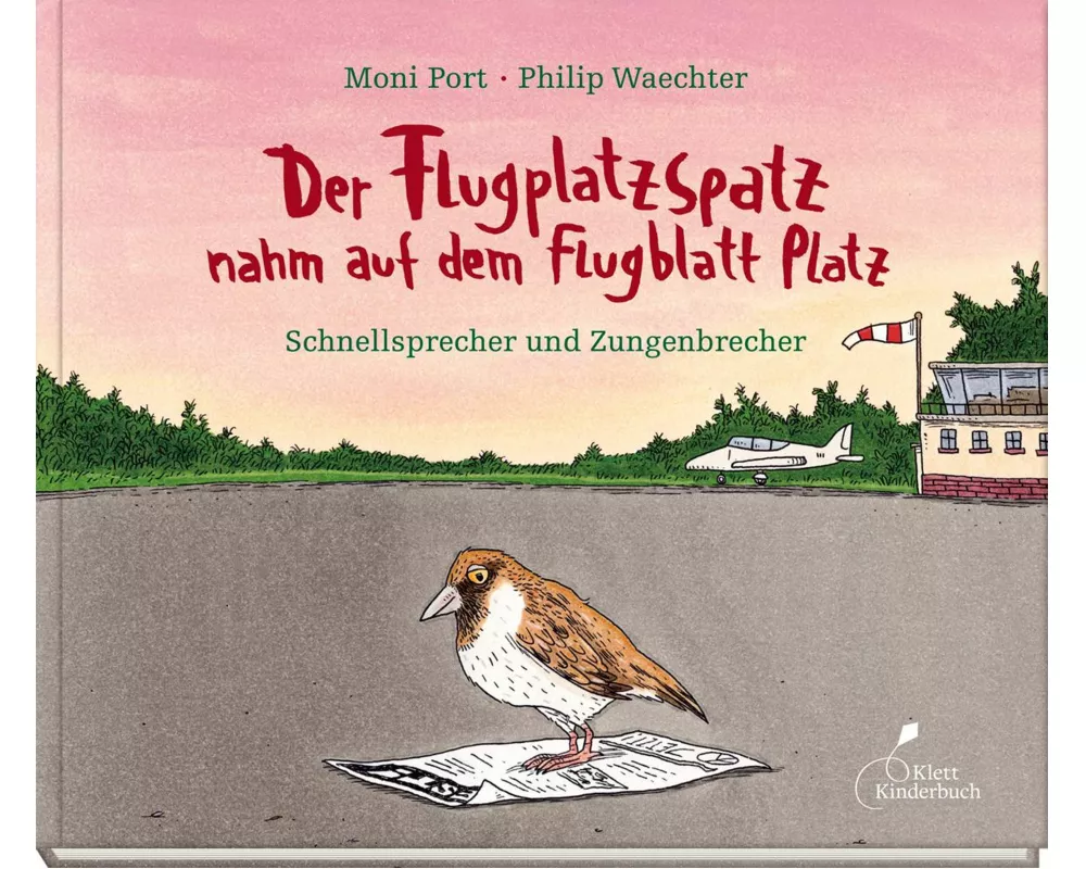 Der Flugplatzspatz nahm auf dem Flugblatt Platz