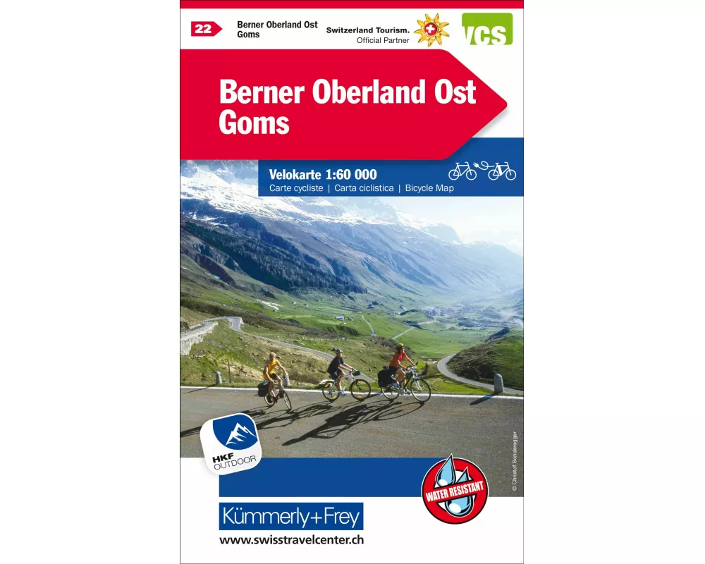 Kümmerly+Frey Velokarte 22 Berner Oberland Ost, Goms 1:60.000