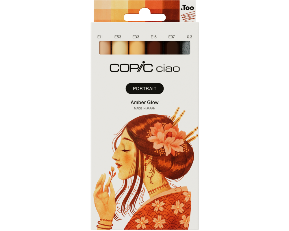 COPIC Marker Ciao Portrait Set 22075584 Amber Glow 6 Stück