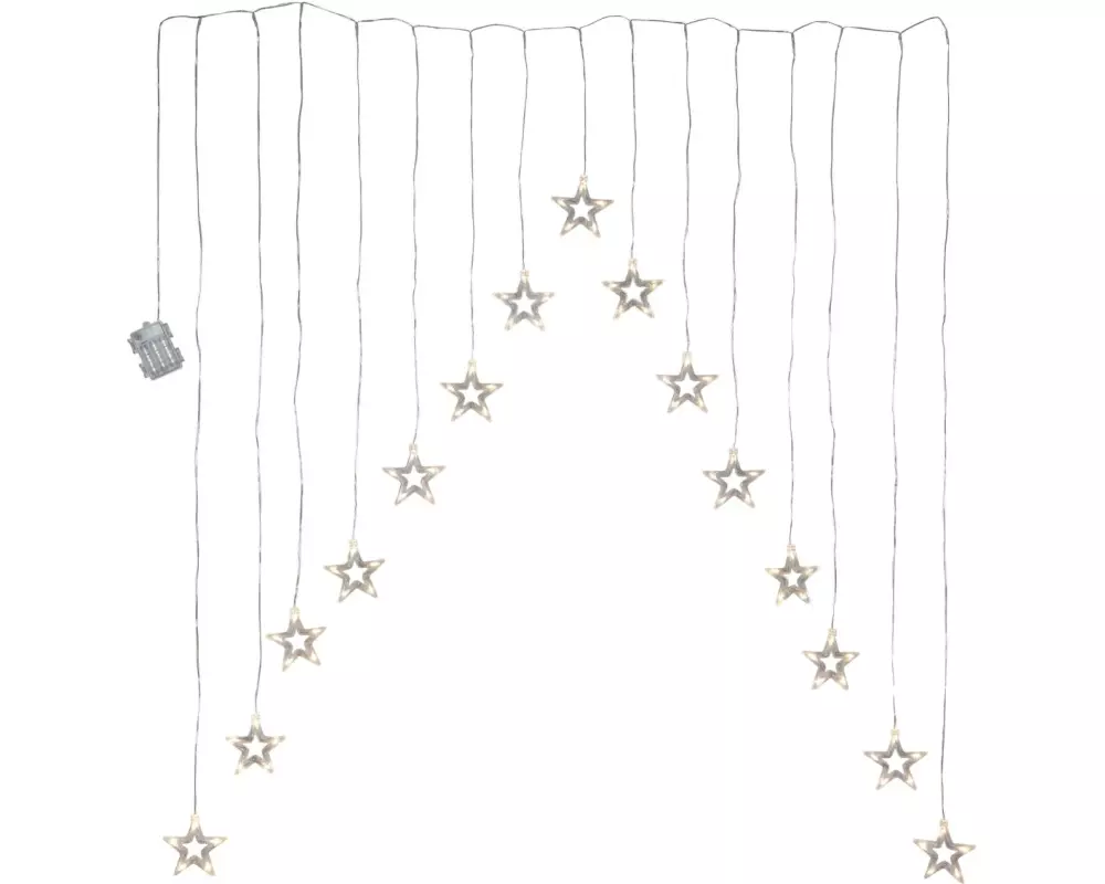 Star Trading LED-Lichtervorhang DecyStar, 15 LED, 1.25 m