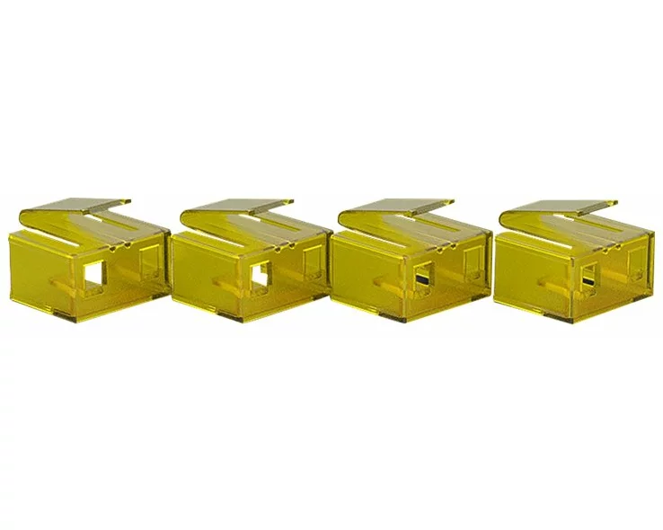 LINDY RJ45 Port Blockers x 10 with Key, Yellow