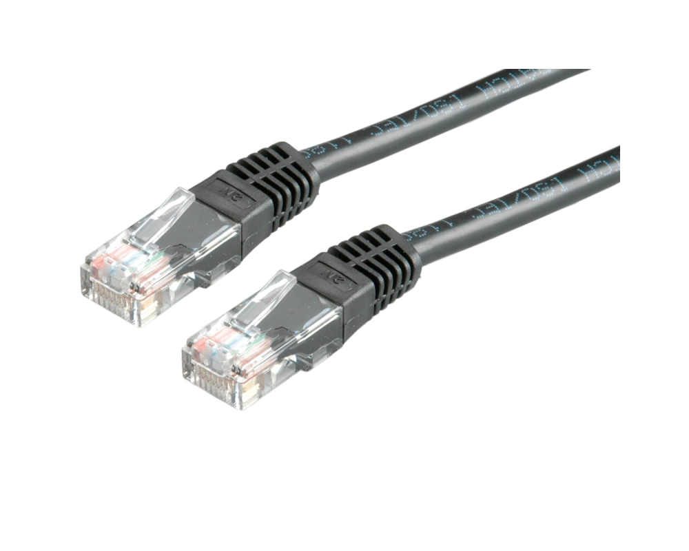 ROLINE Patchkabel Cat.5e (Class D) UTP, PoE, schwarz, 5 m