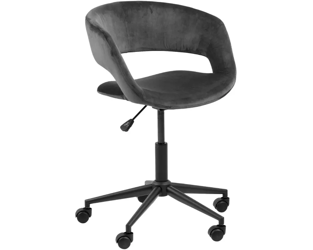 AC Design Bürostuhl Grace, mit Polsterrücken, Dunkelgrau