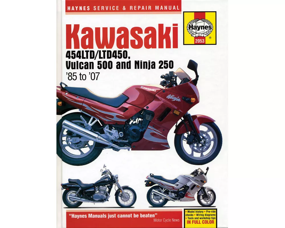 Kawasaki 454 Ltd, Vulcan 500 & Ninja 250 (85 -07)