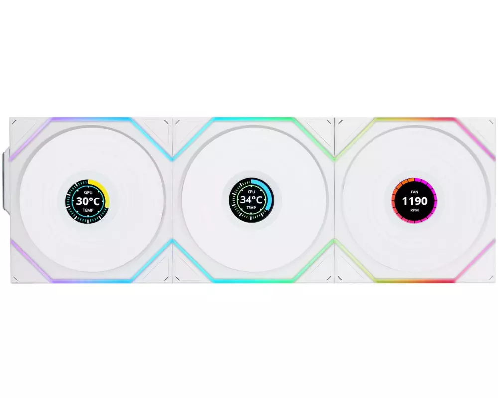 Lian Li Uni Fan TL LCD Wireless Reverse 3er Pack,inkl.Controller