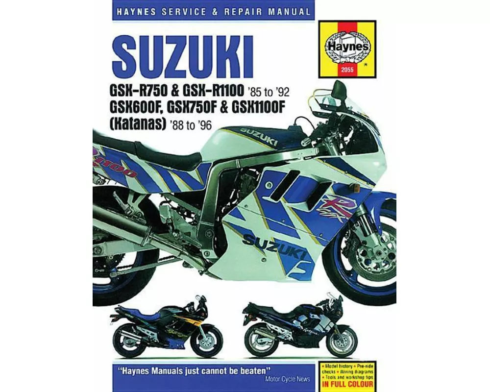 Suzuki GSX-R750 & GSX-R1100, GSX600F, GSX750F & GSX1100F (Katanas) (86 - 96)
