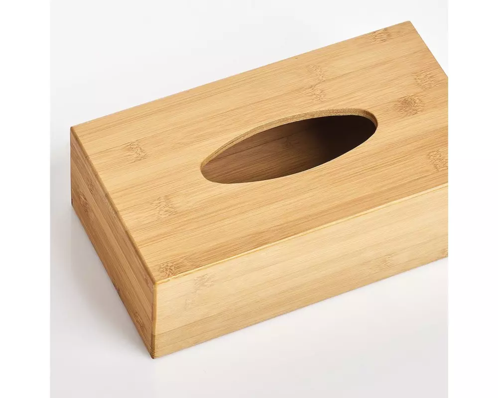 Zeller Present Kosmetiktuchbox Bamboo Braun, Holz
